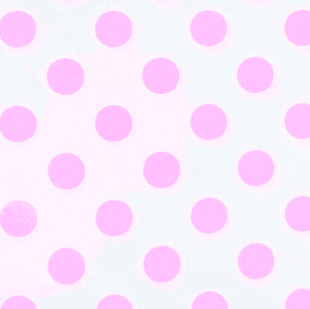 Ткань плательная Кашибо розовый горох на белом, d 4,2 см
