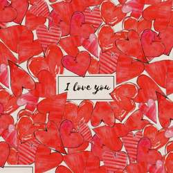 Бумага упаковочная глянцевая «Love», 70 × 100 см