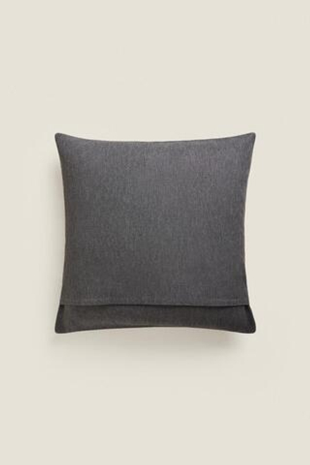 ZARA HOME ОДНОТОННЫЙ ЧЕХОЛ ДЛЯ ДЕКОРАТИВНОЙ ПОДУШКИ, СЕРЫЙ