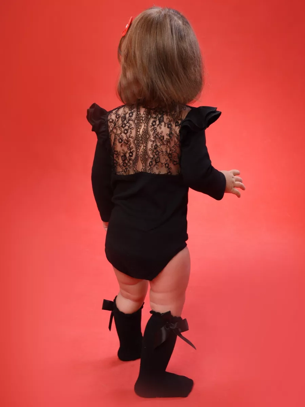 Боди с кружевной спинкой