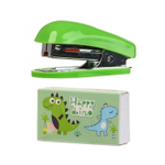 Степлер детский Basir, со скобами №10 на 15 листов, 6.3*3.2 см, серия "Динозавр", 3 цвета ассорти