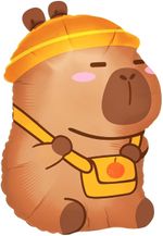 Шар (22''/56 см) Фигура, Капибара с сумочкой, 1 шт.