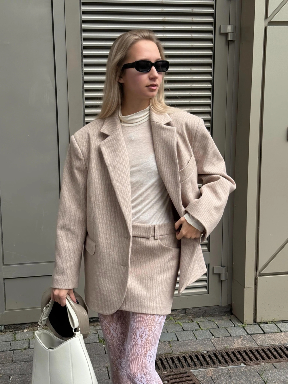 Пиджак с мужского плеча Hill, Бежевый