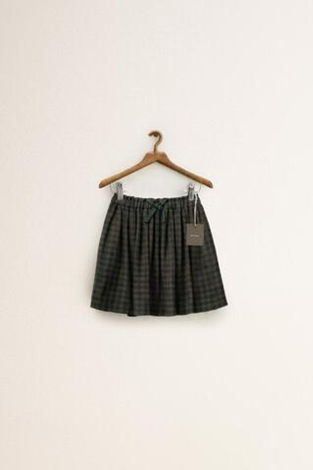 ZARA TIMELESS — ЮБКА В КЛЕТКУ ИЗ СМЕСОВОЙ ШЕРСТИ, ХАКИ