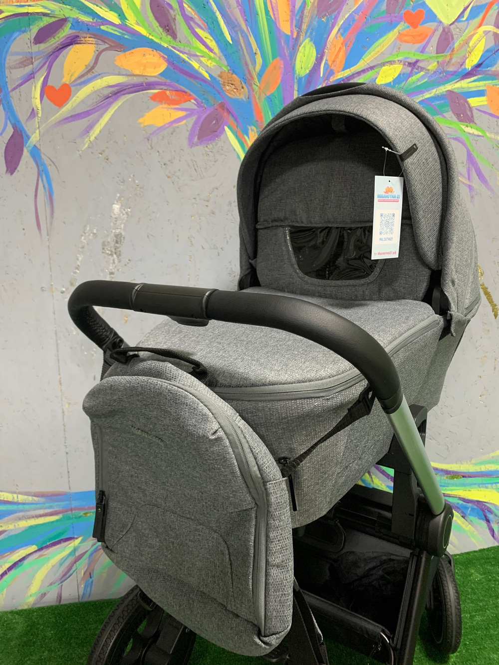 Коляска детская MOWBaby "ZOOM"PU (3в1) RA087 Silver Grey