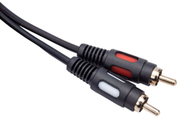 Шнур REXANT 2 RCA - 2 RCA, длина 1,5 метра, черный 17-0143