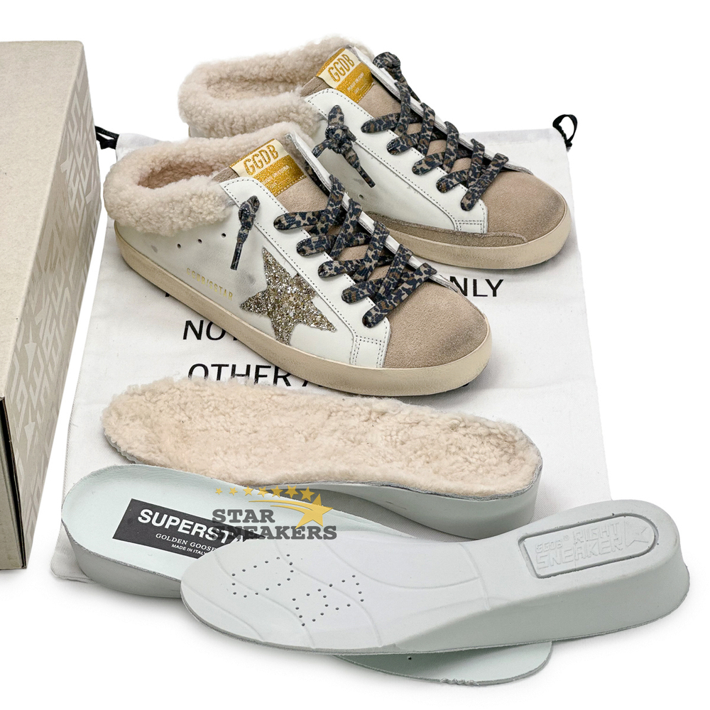 Кеды женские с мехом Golden Goose Superstar