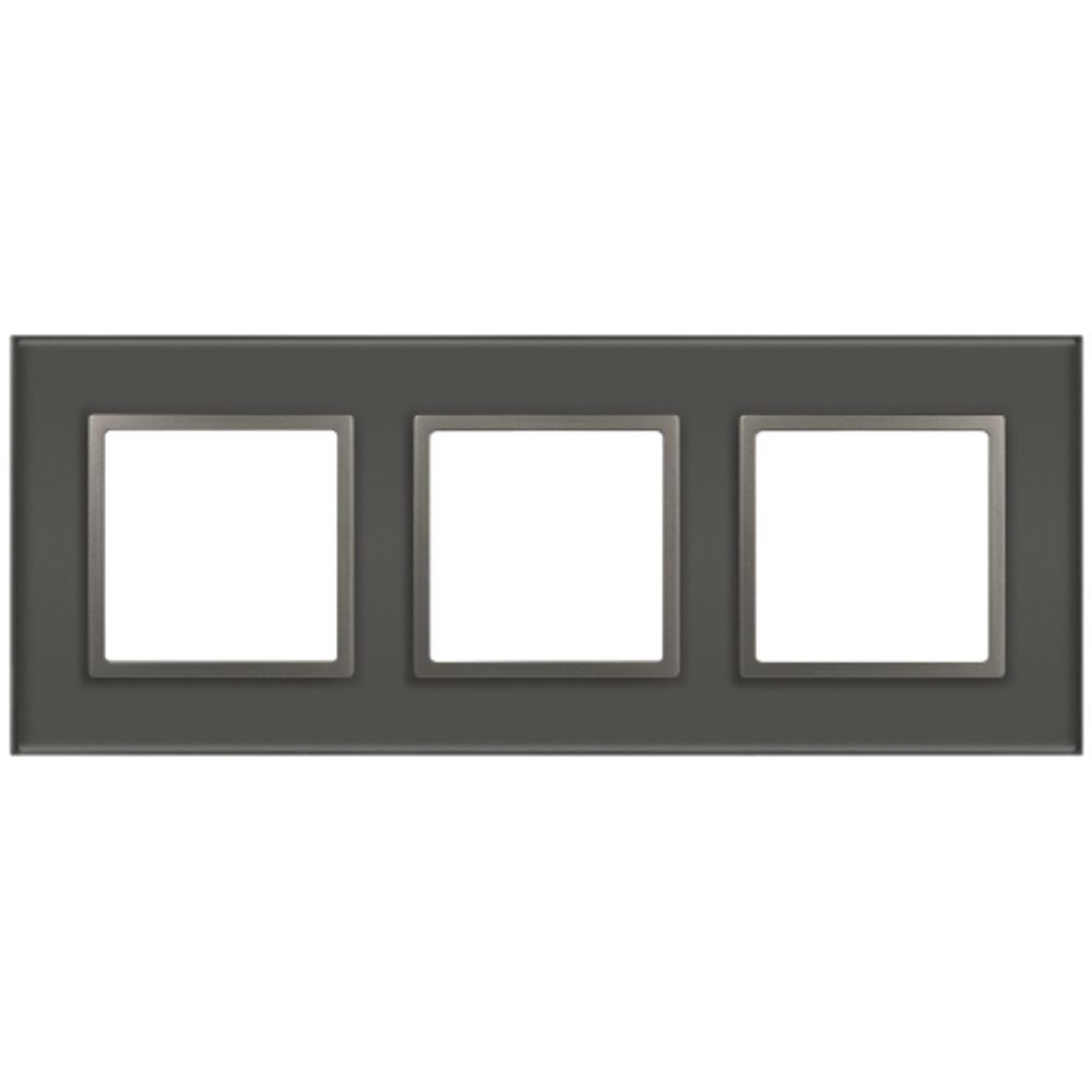 Рамка для розеток и выключателей ЭРА Elegance 14-5103-16 на 3 поста, стекло, титан