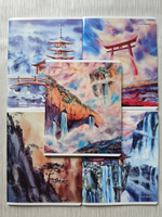 Тетрадь 48 листа А5+.  "Сказочная Япония", общая, клетка. Формат А5+ (163*203 мм). Арт.120048. С полями. Комплект 5 шт.