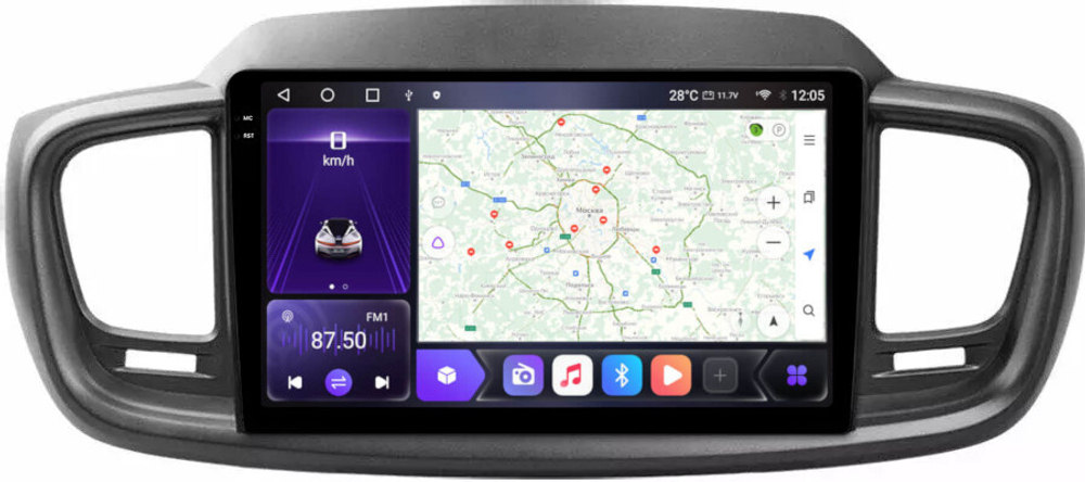 Магнитола для KIA Sorento Prime 2015+ (UM) - Carmedia OL-1738 QLed+2K, Android 12, TS10,  CarPlay, 4G SIM-слот