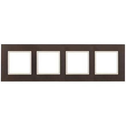 Рамка 4-м 14-5104-31 стекло Elegance мокко+сл. кость ЭРА Б0034539