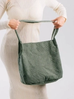 Сумка шоппер на магните с карманами большая