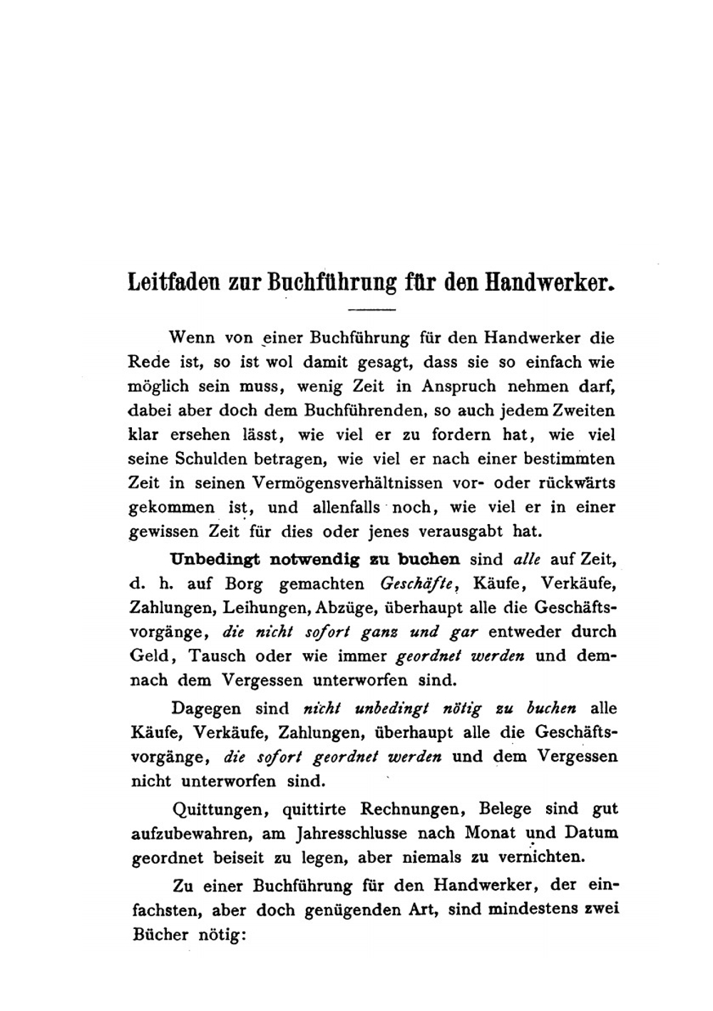 Buchführung für Handwerker und kleinere Geschäftsleute | C.G. Pfullmann