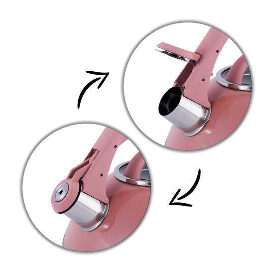 Чайник 3 л. из нержавеющей стали со свистком Kamille KM-0686A и стеклянной крышкой