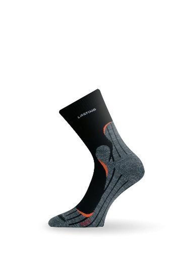 Носки Lasting TWW 900, microfiber+polypropylene, черный с серой вставкой, размер XL, TWW900-XL