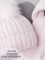 Шапка для девочки зимняя вязаная и шарф