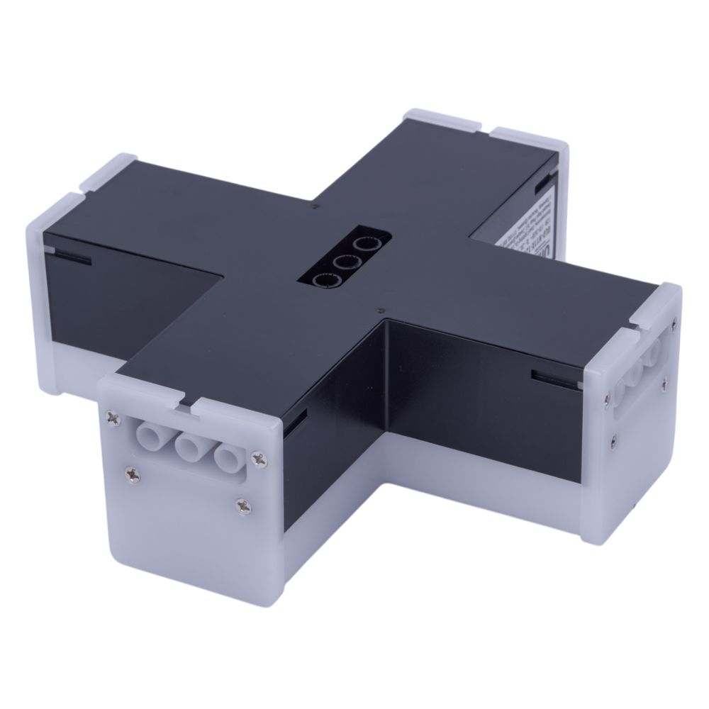 ULO-N11X-12W-6500K IP40 BLACK Светильник светодиодный X-образный. Белый свет 6500K. 2000Лм. Алюминий. Цвет черный. TM Uniel