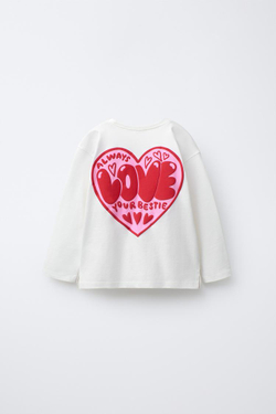 ZARA ЛОНГСЛИВ С РЕЛЬЕФНЫМ ПРИНТОМ, БЕЛЫЙ