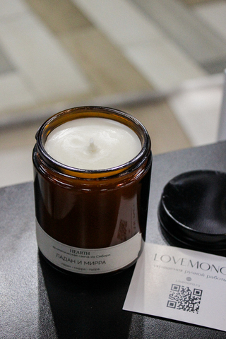 Свеча Ладан и Мирра, стекло, 50 / 240 мл.