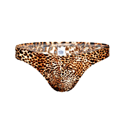 Мужские трусы тонги с леопардовым принтом Romeo Rossi RR1026-1