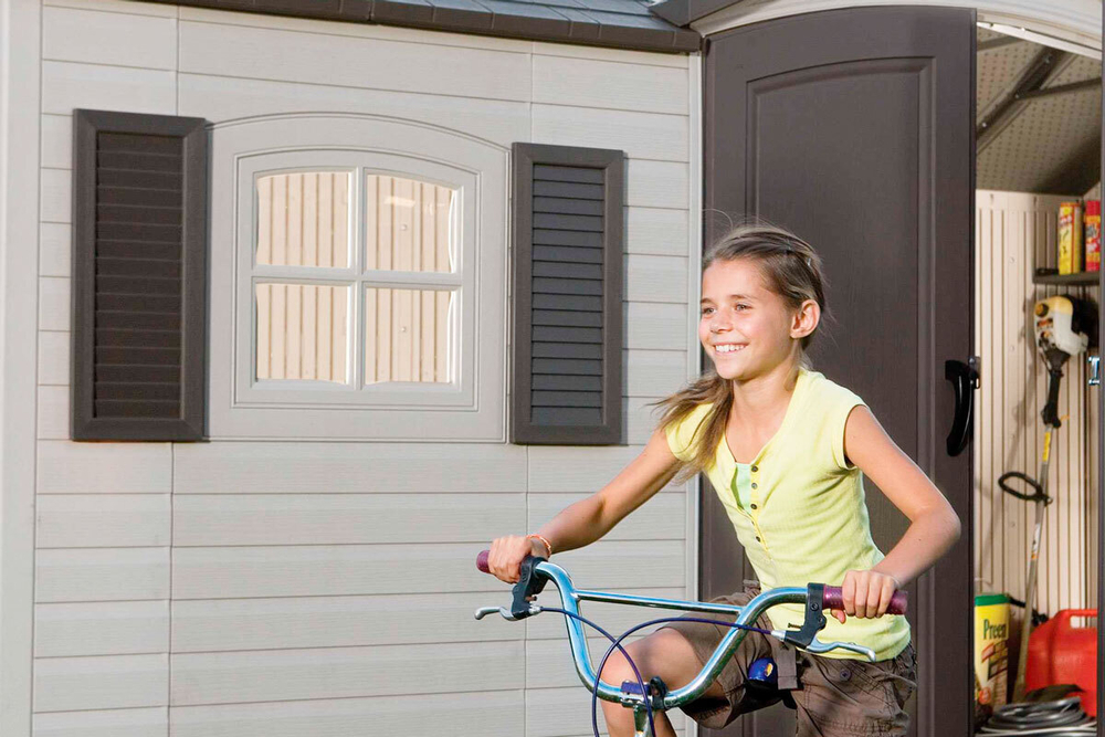 Пластиковый сарай с двумя входами LifeTime 15x8 DD