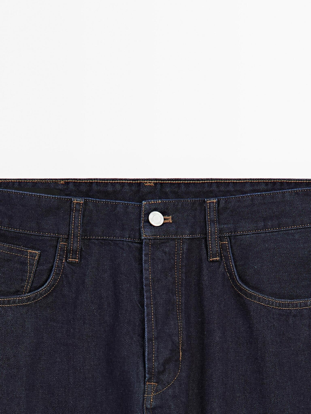 Massimo Dutti Джинсы Selvedge Fit, темно-синий