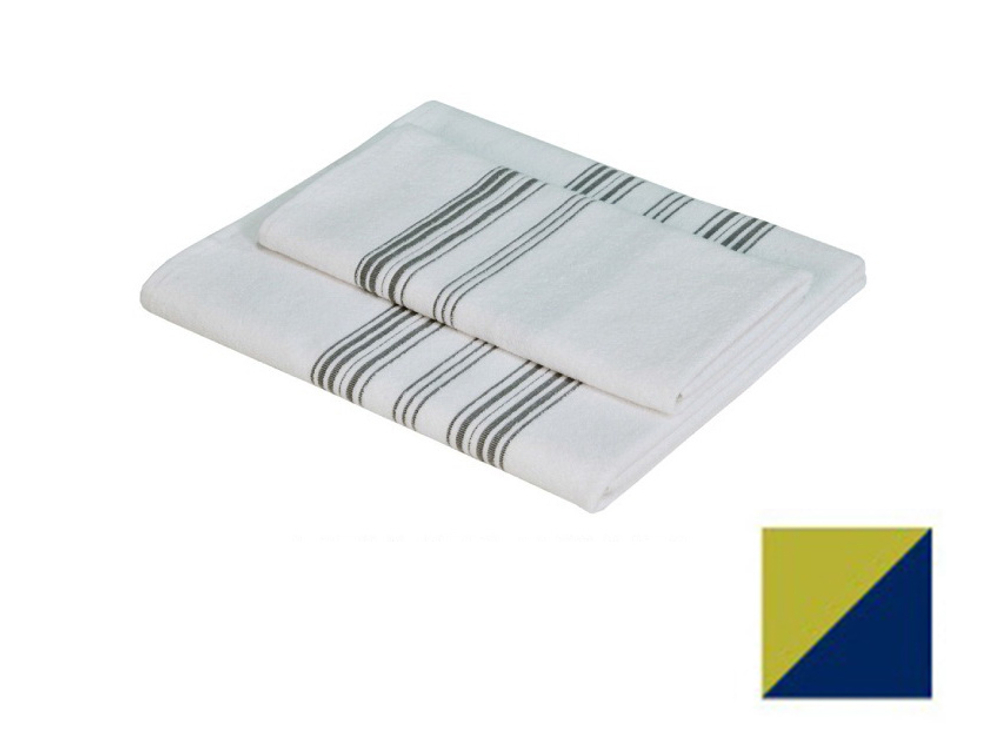 Элитное полотенце Meyzer Contrast оливковое с синим от Hamam Турция