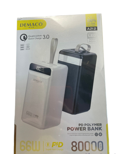 Внешний аккумулятор повербанк Demaco A212 на 80000 mAh