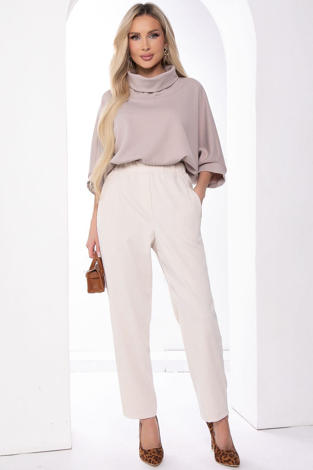 Брюки "Бертина" (молочные) Б8269 LT Collection