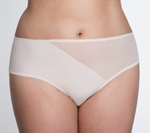 Трусики-слипы из микрофибры и сетки (Размер: XL) (Цвет: телесный)