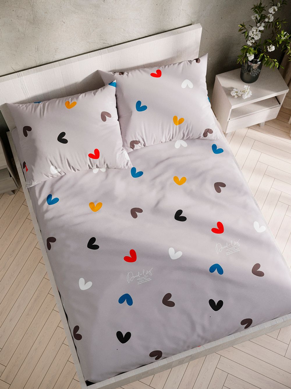 Простынь на резинке полисатин Simple House "Lazar" 180x200 см