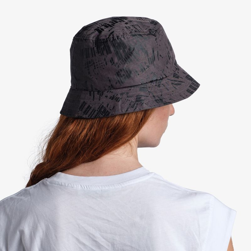 Панама двухсторонняя Buff Travel Bucket Hat Gline Black-Grey Фото 8