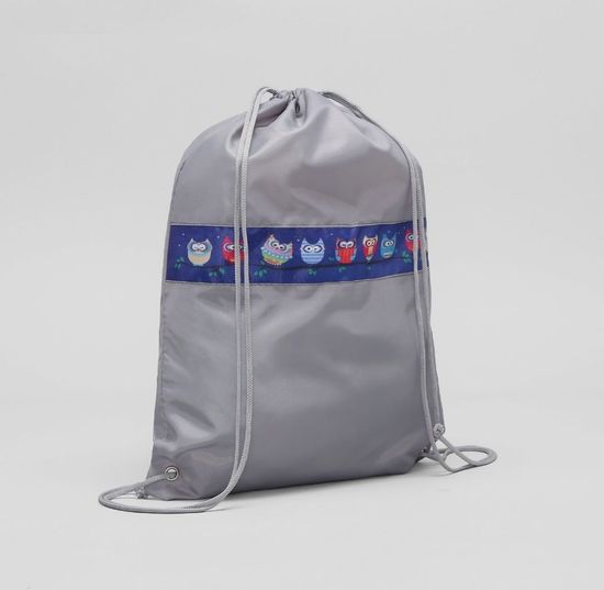 Мешок- рюкзак полиэстр Совы, серый