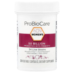 ProBioCare, Пробиотики для женщин с пребиотиками, 50 млрд, 30 растительных капсул