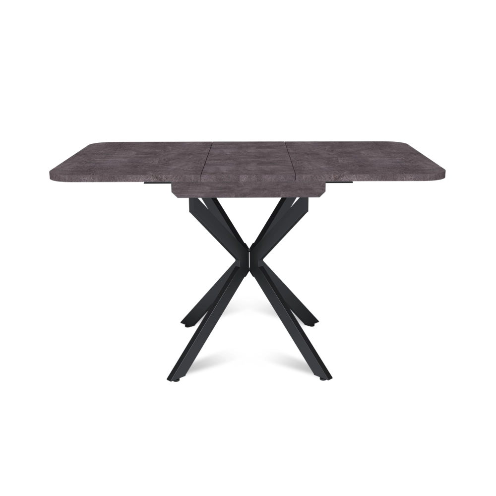 Стол Твист раздвижной (100+30) камень темный / опоры черные