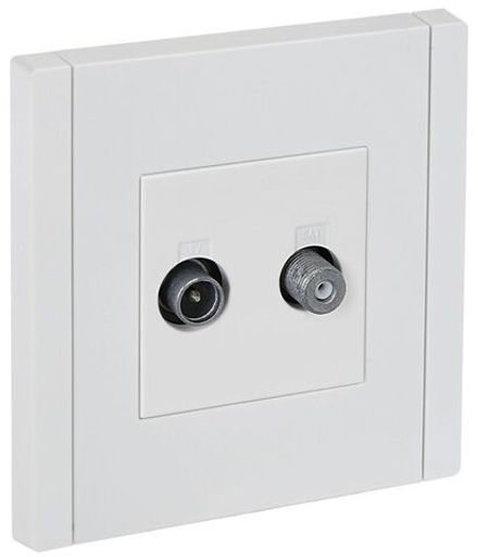 Розетка 2-м TV+SAT FORTE&PIANO FP238 бел. IEK FP-AF20-O-K01