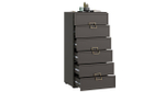 Комод для одежды с ящиками Серый вулкан/Фон серый 6 ящика 60х43х121 см