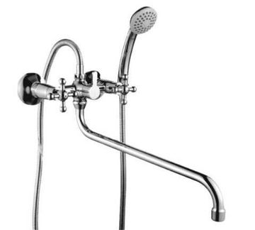 Смеситель  Rossinka, круглый  излив 35 см, с держателем Н02-84