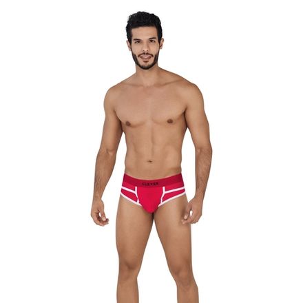 Мужские трусы брифы красные Clever Moda CLASSIC PIPING BRIEF 062005