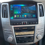 Магнитола для Toyota Harrier XU30 2003-2013, Lexus RX 2003-2009 (ШГУ цветной, рамка наверх тип 2) - Teyes CC3-2K монитор 9.5" 2K QLED на Android 10, ТОП процессор, CarPlay, 4G SIM-слот