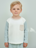Лонгслив детский MIX молочный/мятный