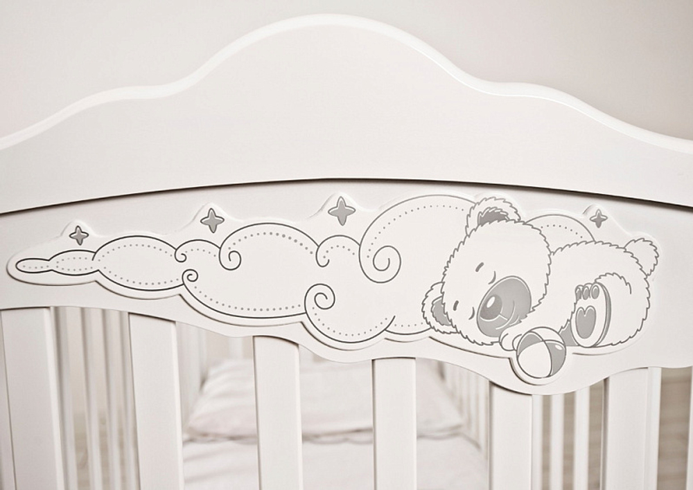 Детская кроватка Angela Bella Изабель колесо-качалка с ящ. 120х60см орех