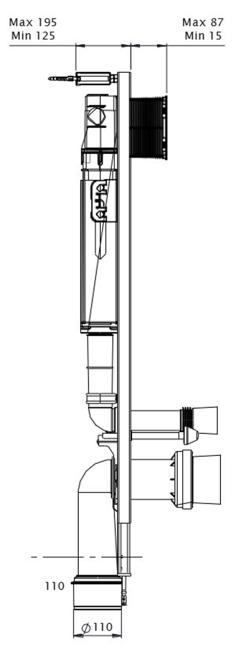Комплект Безободкового подвесного унитаза с инсталляцией AZARIO Grado N (Азарио Градо Н), с сиденьем Микролифт и кнопкой смыва Хром глянцевый