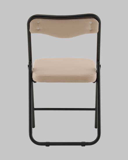 Стул складной Джонни велюр велютто бежевый каркас черный матовый
