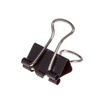 Зажимы для бумаг BASY, 15 мм, черные, (12 шт)