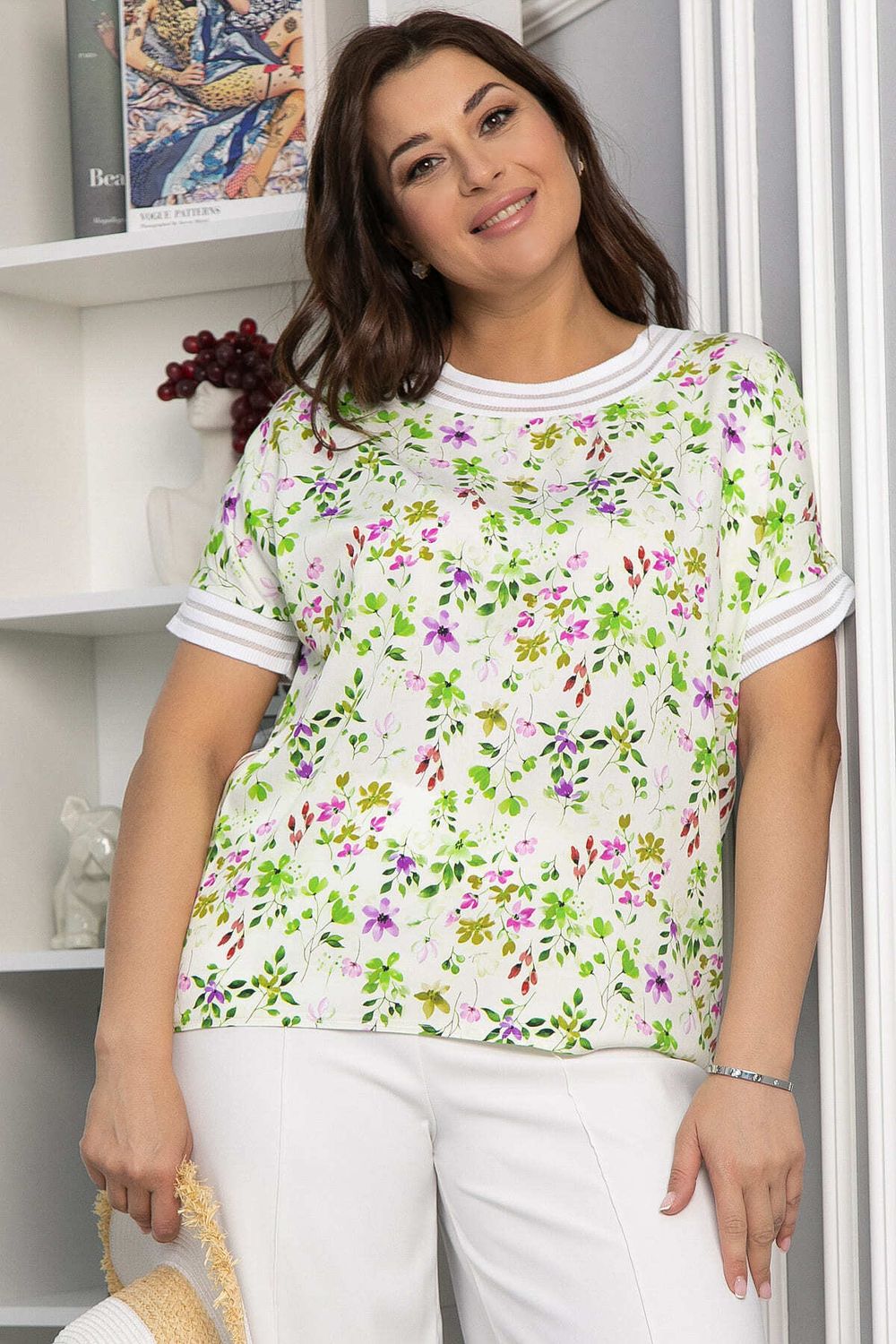 Блуза Лаванда (молочная) Б13818-1М LT Collection