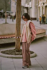 Жилет One Two Garden Шерпа засахаренный имбирь