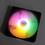 Вентилятор TESLA RGB120-LB, 120мм, 1200rpm, 3-pin+Molex, черный-белый/FRGB, 38CFM, 21дБ, антивибропрокладки (TSL-120-LB)