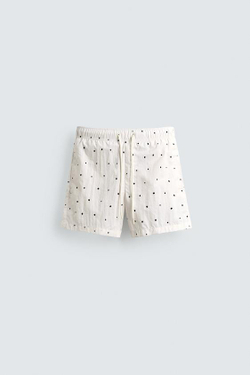 ZARA ПЛАВКИ В ГОРОШЕК, ЭКРЮ