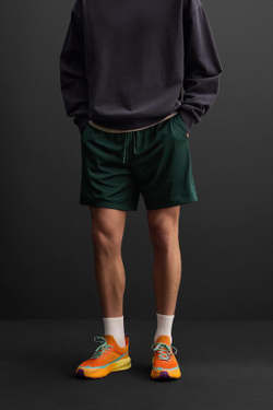 ZARA ШОРТЫ ИЗ СЕТЧАТОЙ ТКАНИ, ЗЕЛЕНЫЙ